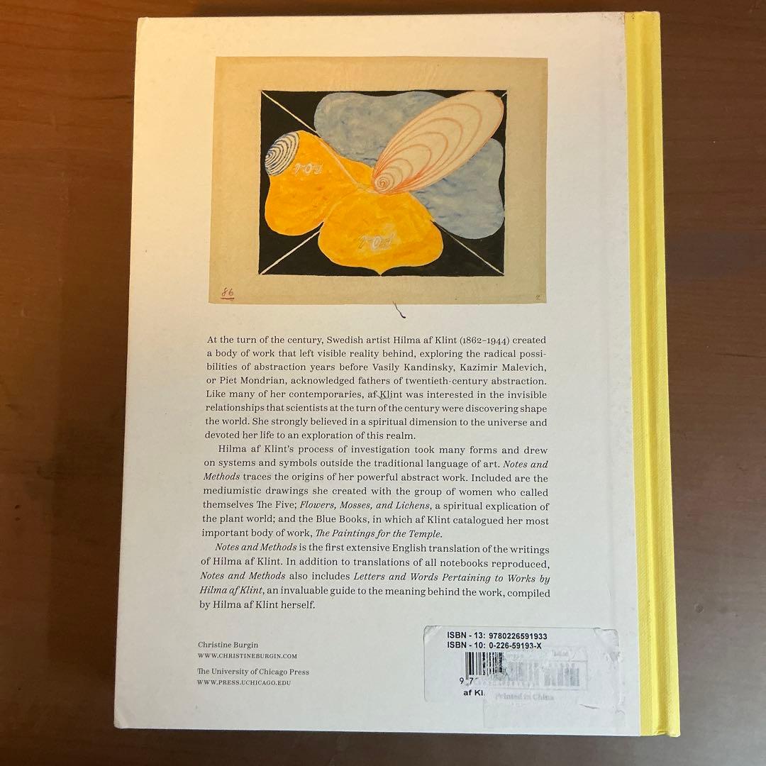 洋書 HILMA AF KLINT Notes and Methods