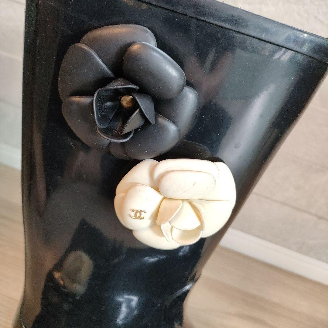 シャネル　CHANEL　レインブーツ　レインシューズ　レディース　40