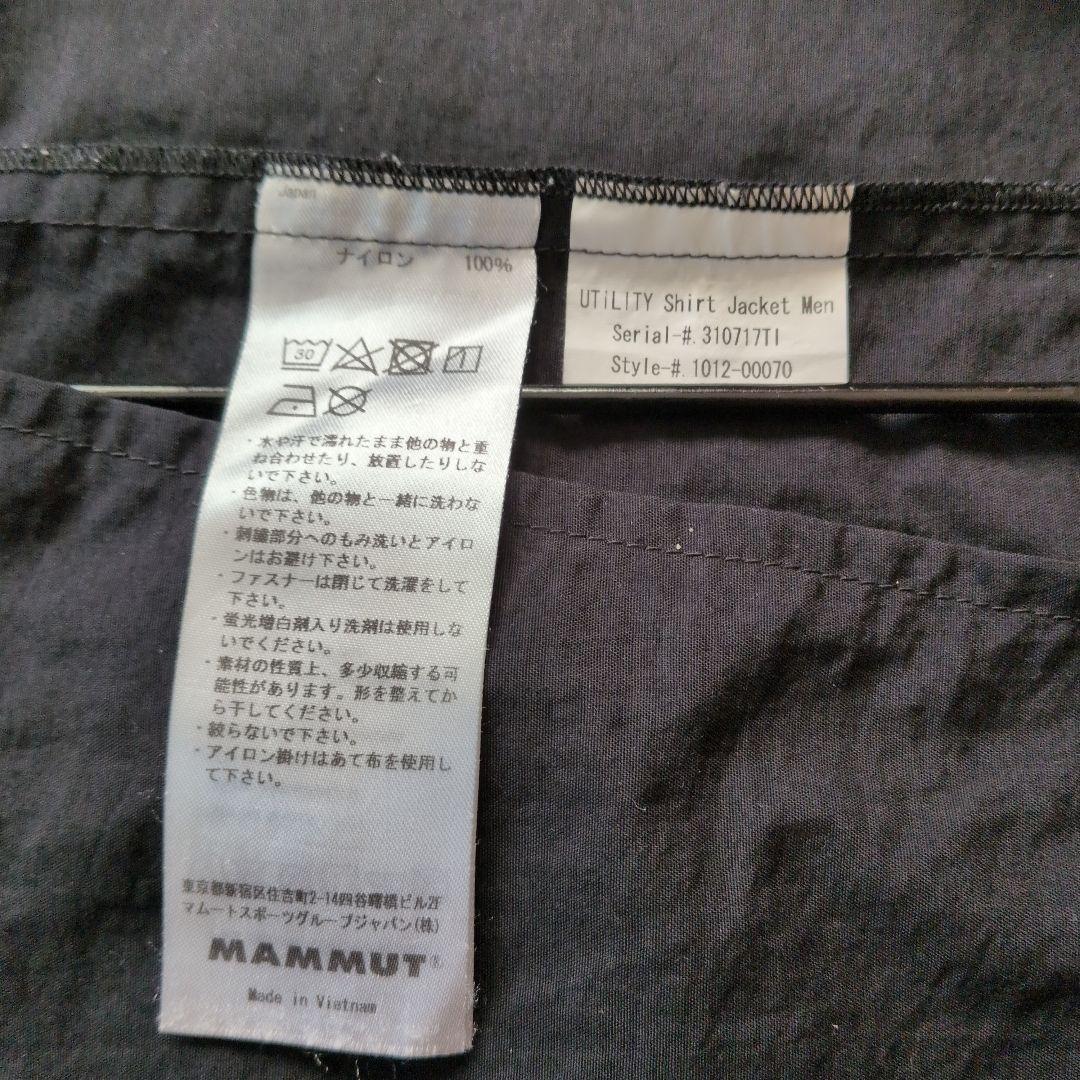 MAMMUT マムート　ユーティリティ　シャツ　ジャケット　メンズXL　黒