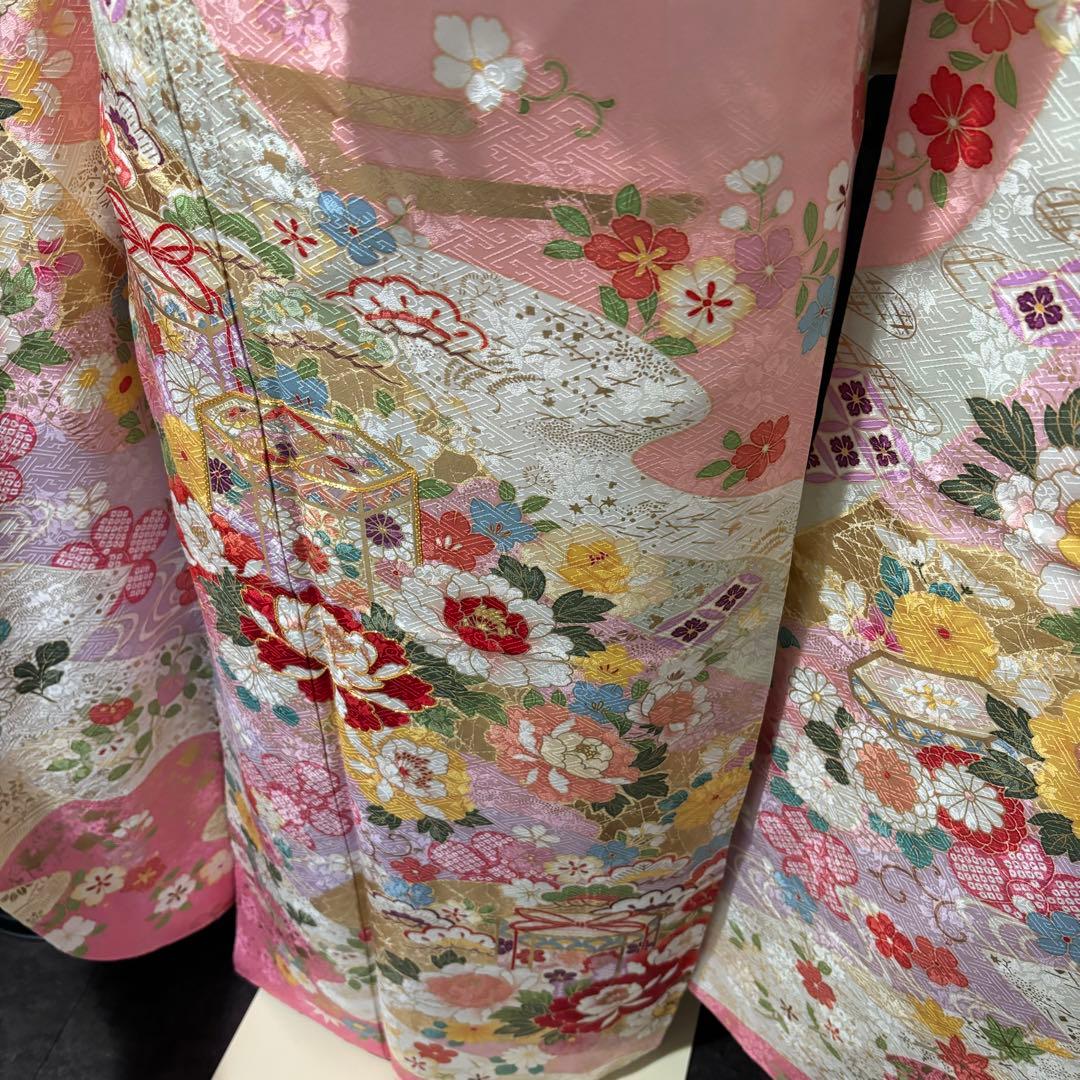 美品　古典柄　貝桶　金糸　金彩　逸品　振袖　フルセット 振り袖
