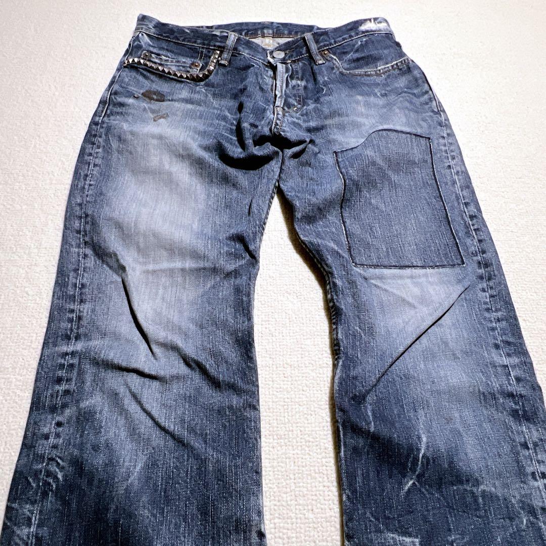 廃盤✨️HYSTERIC GLAMOUR スタッズデニム ラインストーン S