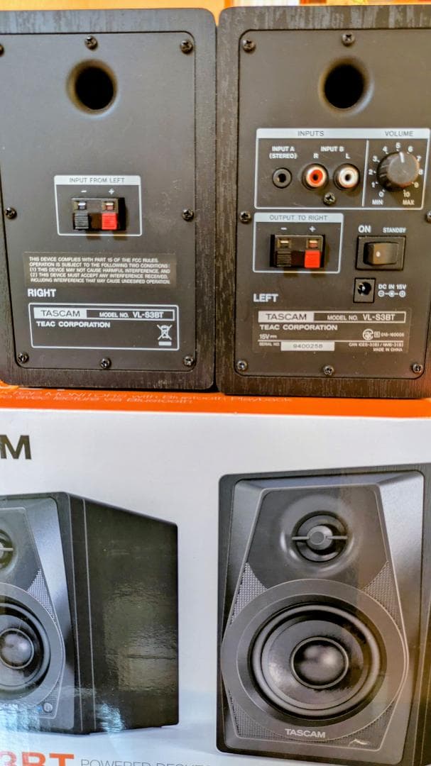 ✴️SALE！早い者勝　TASCAM/VL-S3BTスピーカ　アンプ内蔵　超美品