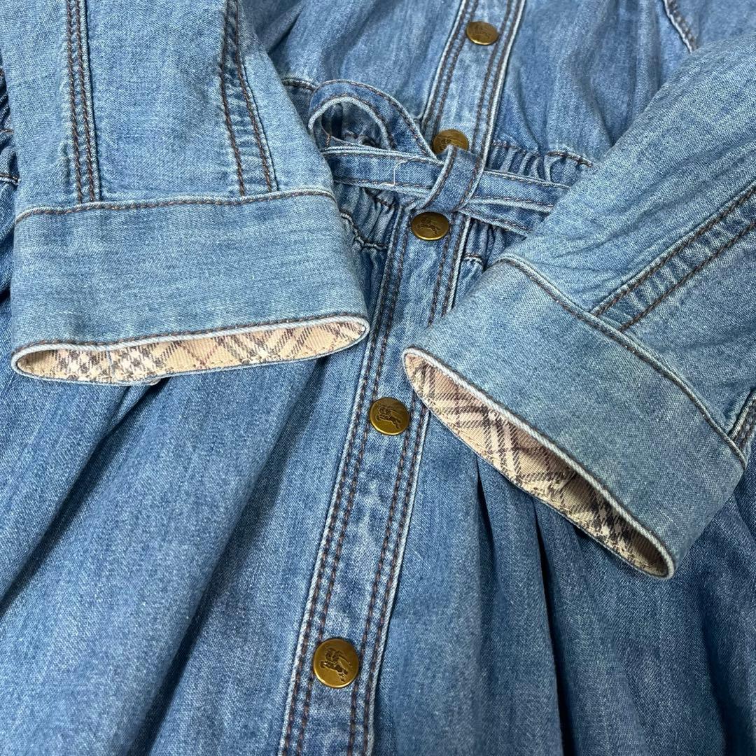 BURBERRY ブルーレーベル　デニムワンピース　ノバチェック　ホースロゴ