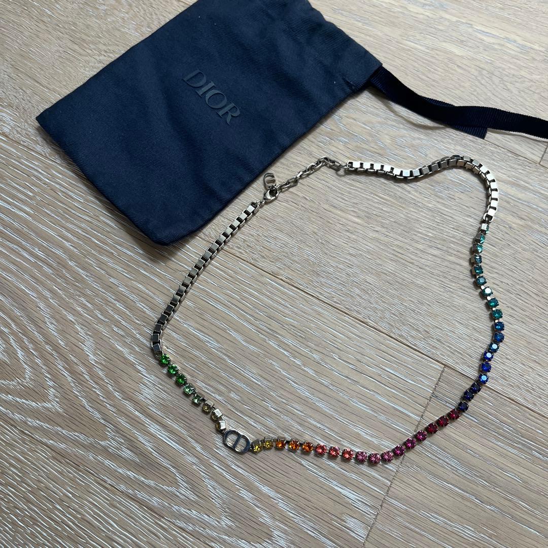 DIORディオール希少　カラー　ストーン　ネックレス
