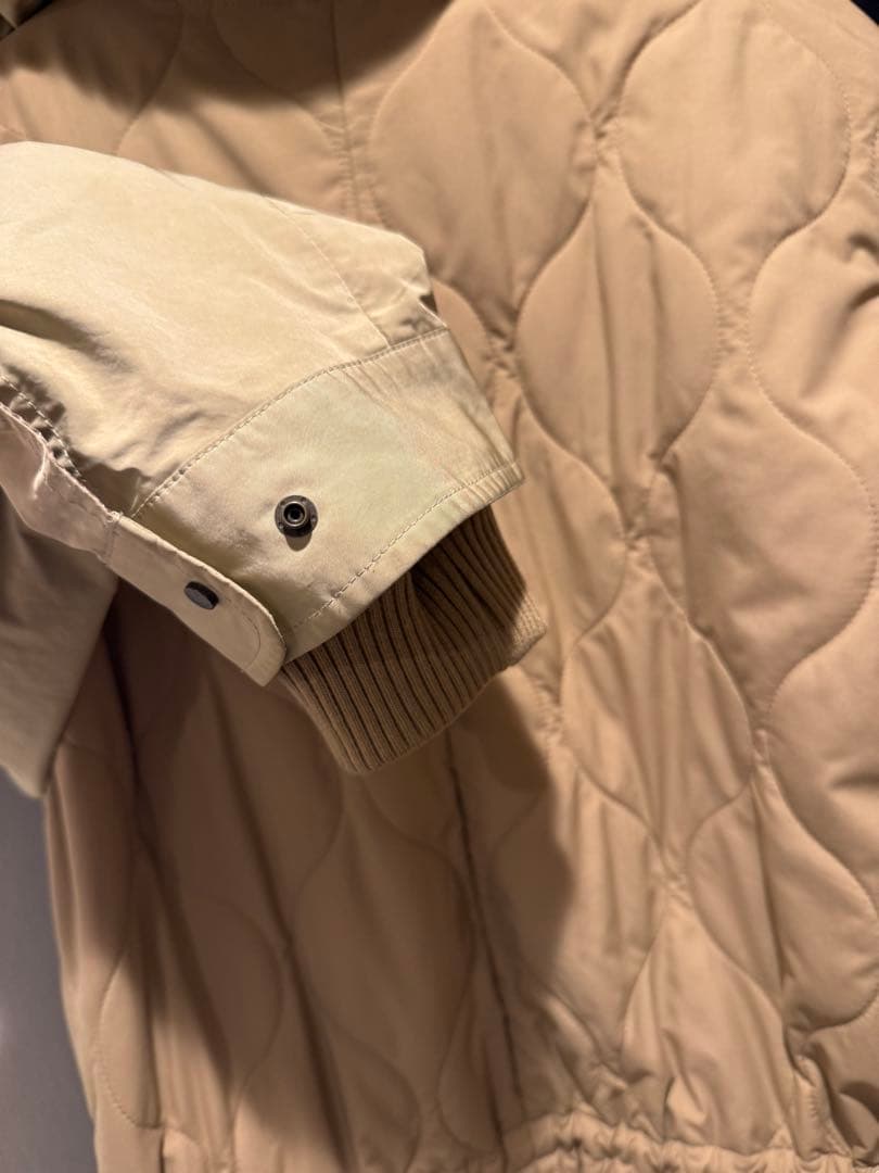 超美品FredPerryベージュ フード付きロングコート