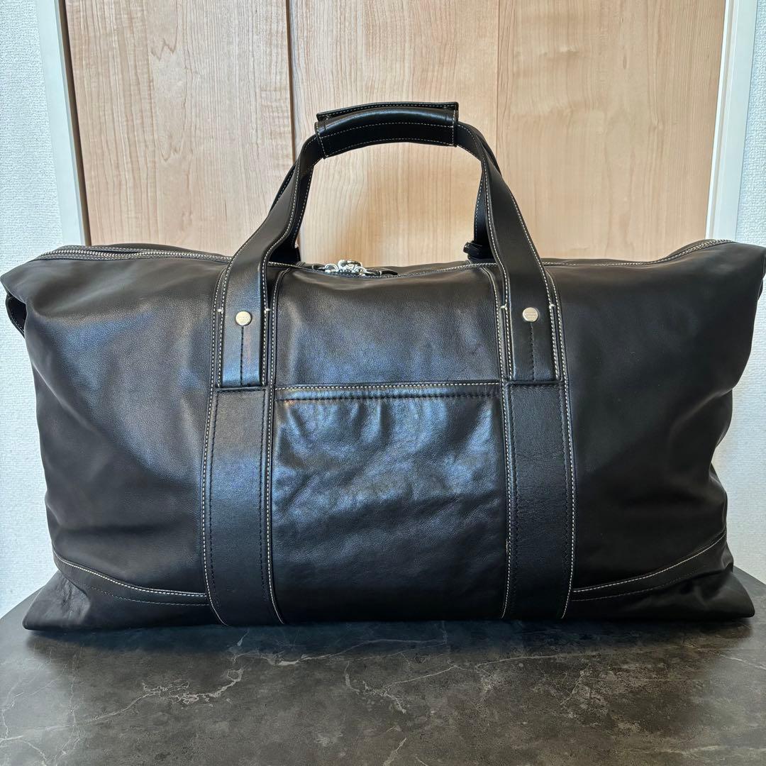 値下げ不可‼️ COACH 南京錠&クロシェット付き レザーボストンバッグ