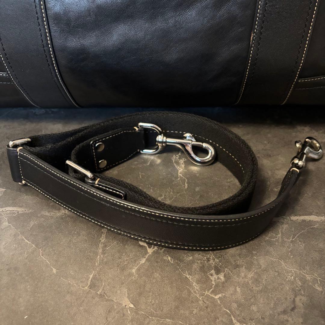 値下げ不可‼️ COACH 南京錠&クロシェット付き レザーボストンバッグ