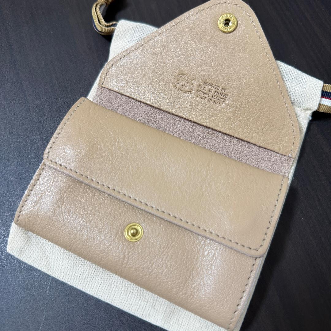 【新品未使用】イルビゾンテ 名刺入れ カードケース カフェラテ ライトグレー
