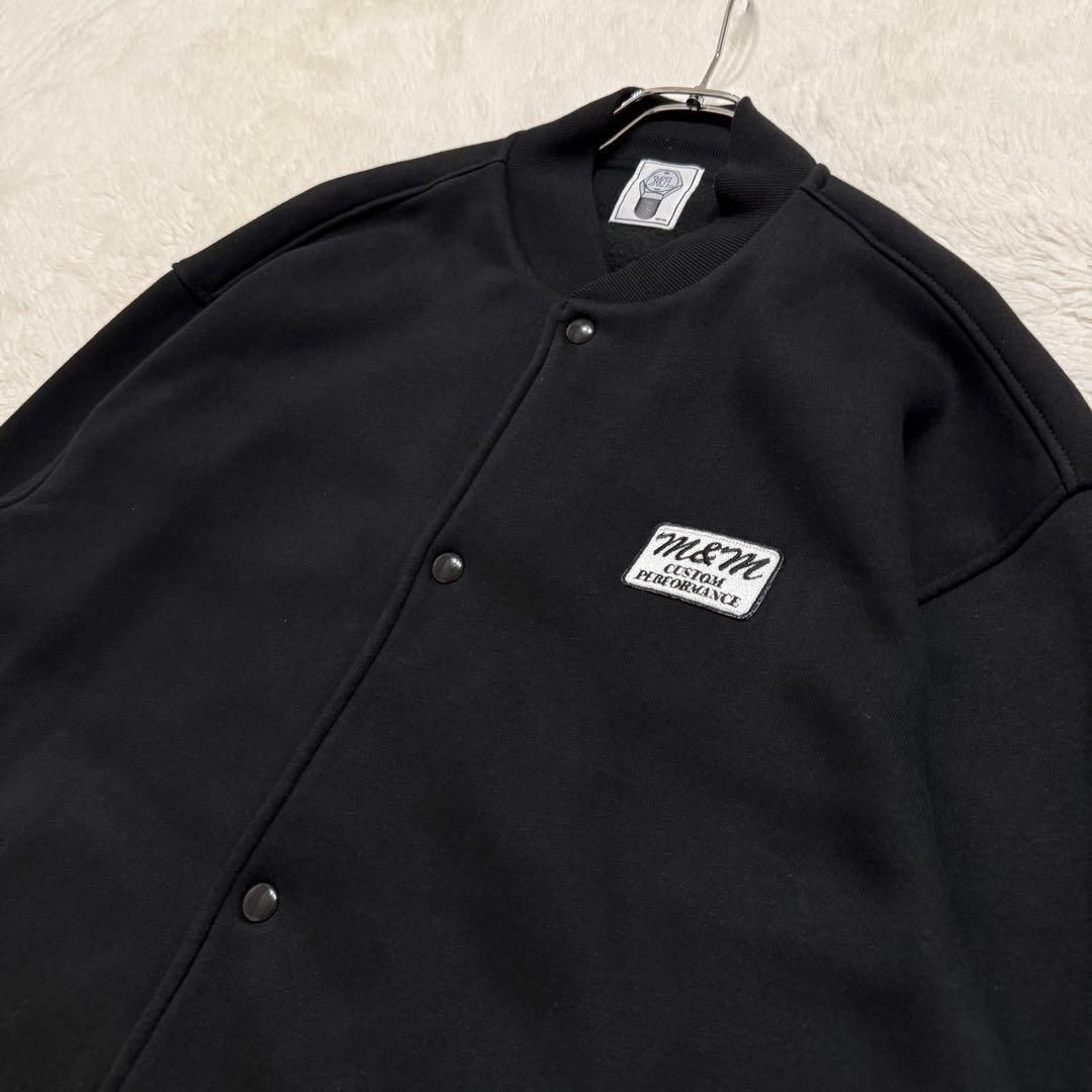 美品/M&M ルーズフィット スナップジャケット ワッペン ビッグロゴ XL