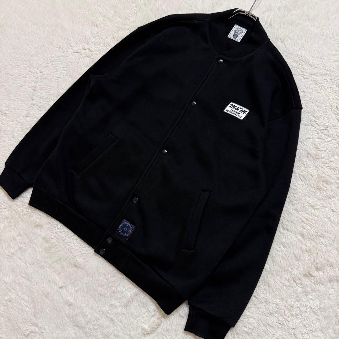 美品/M&M ルーズフィット スナップジャケット ワッペン ビッグロゴ XL