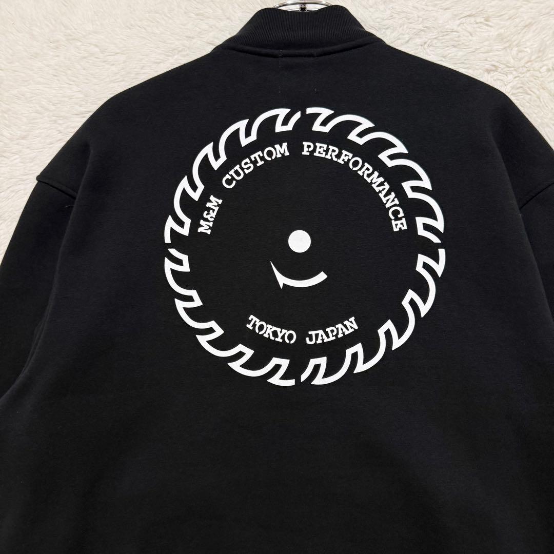 美品/M&M ルーズフィット スナップジャケット ワッペン ビッグロゴ XL