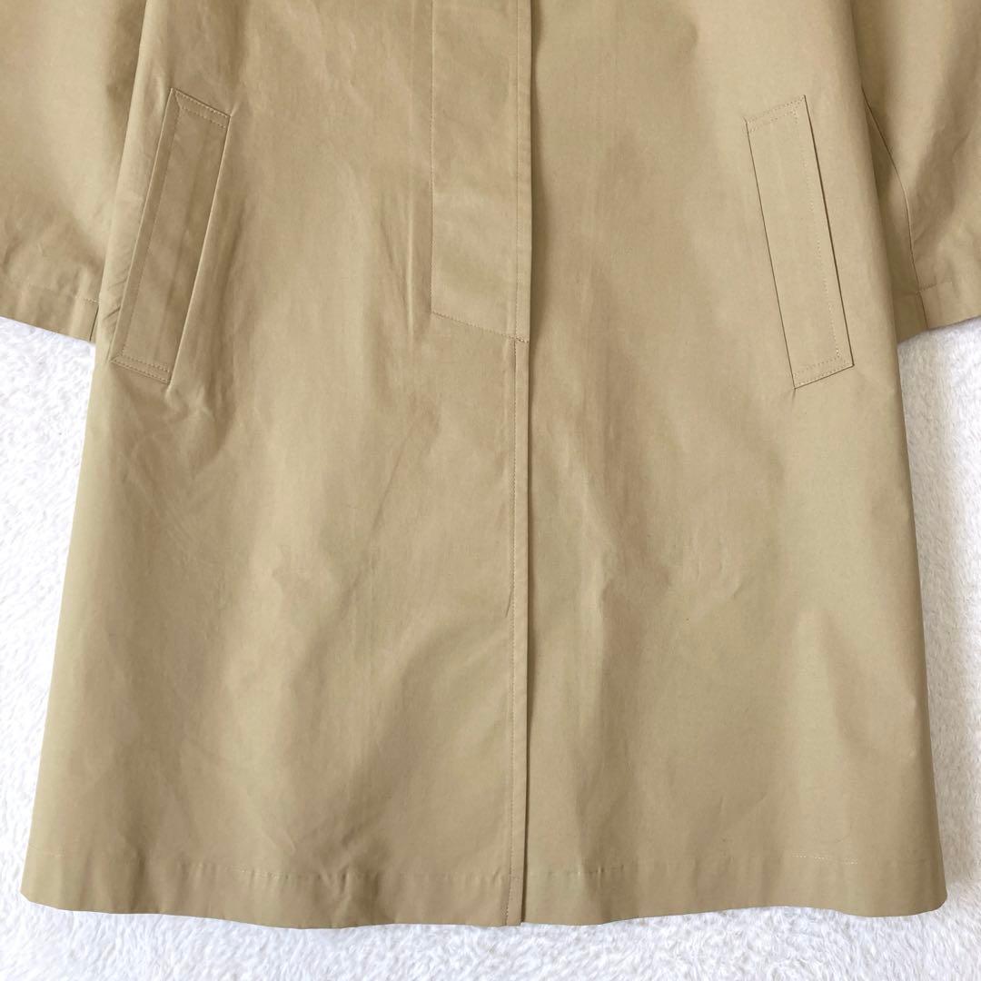 【極美品】STAMP AND DIARY ステンカラーAラインコート　丸襟