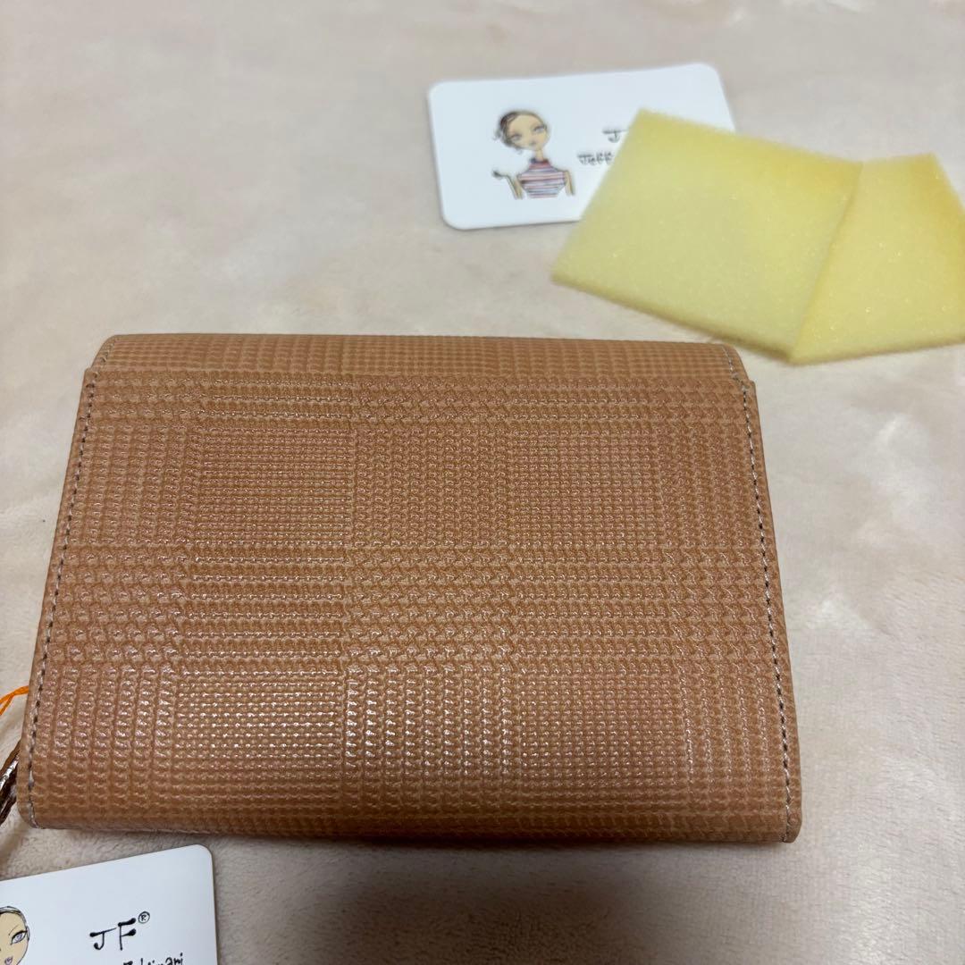 JeffreyFulvimari☆新品未使用　地図柄二つ折り財布牛革　折りたたみ