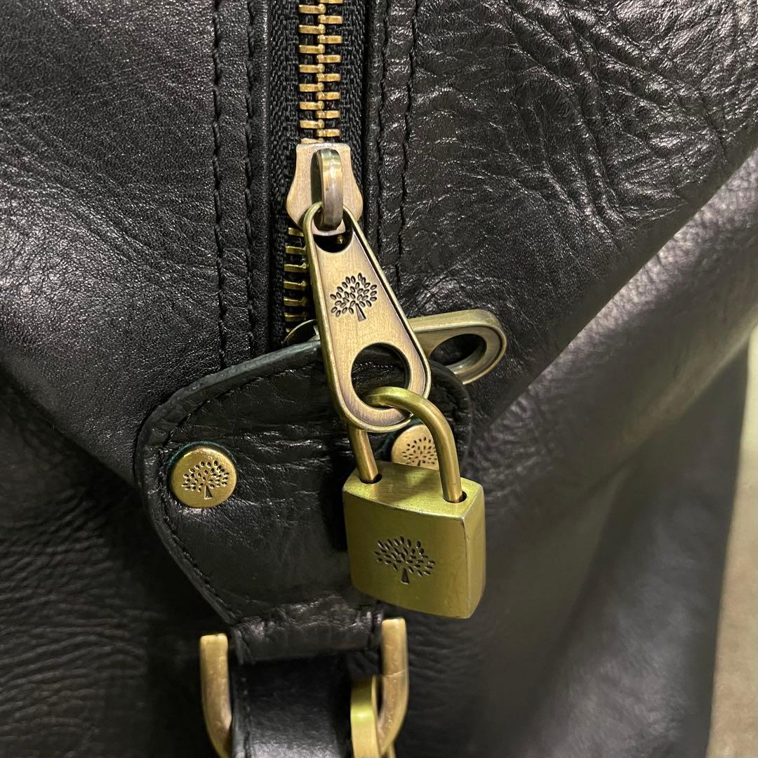 MULBERRY レザー ボストンバッグ 2way ショルダーバッグ ブラック