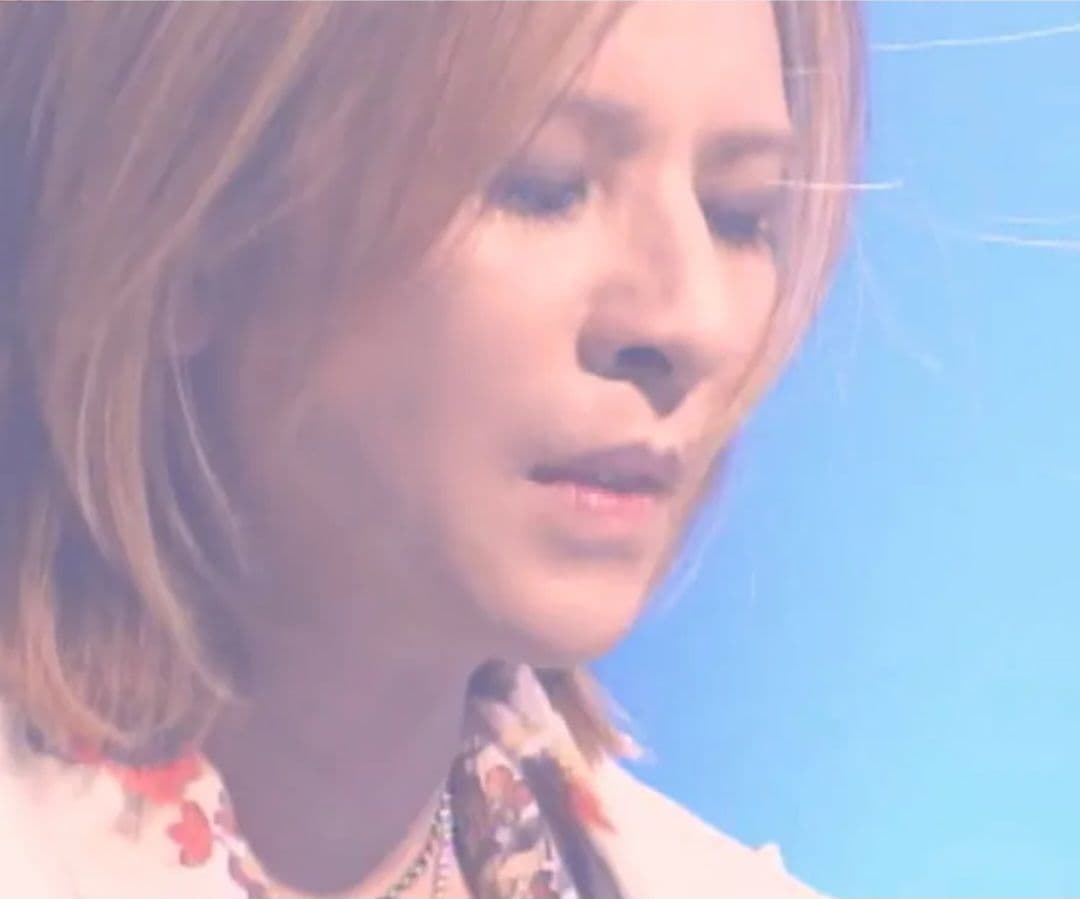 YOSHIKI CIVARIZE フラワー柄シフォンストール ホワイト×レッド