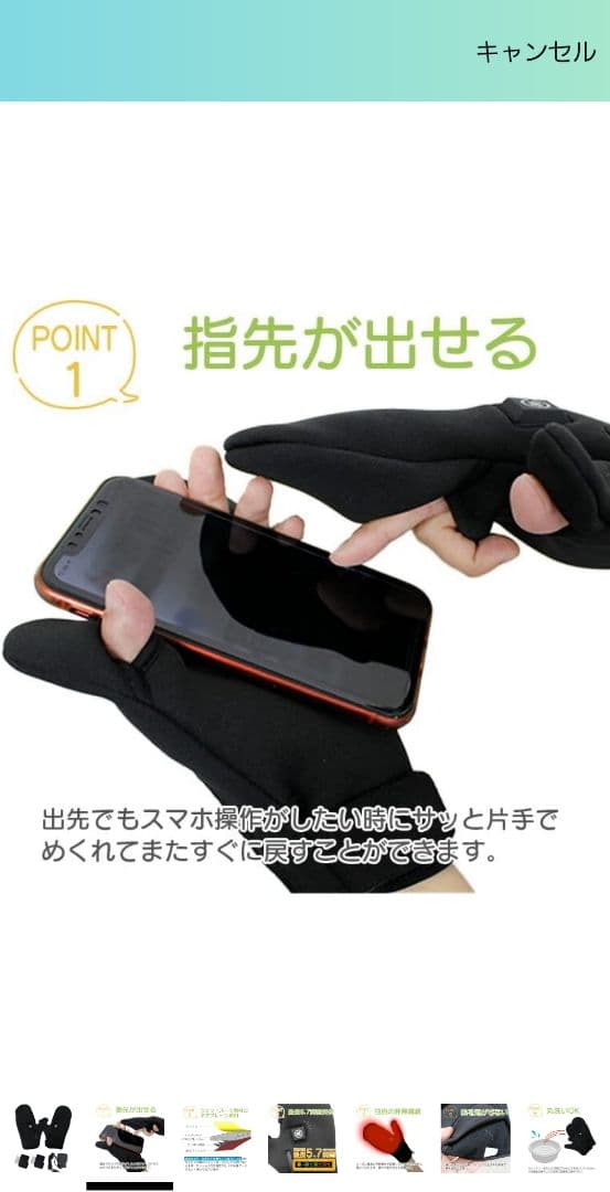 電熱 グローブ 手袋