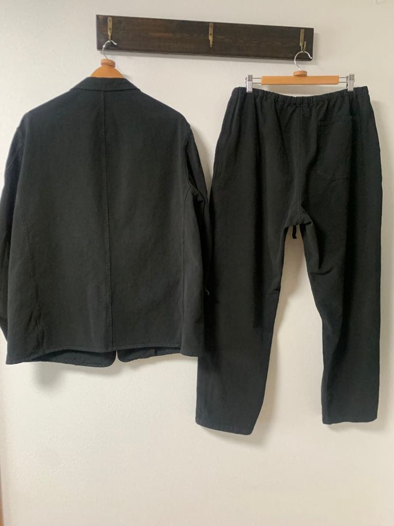 未使用品　COMOLI 製品染セットアップ　BLACK
