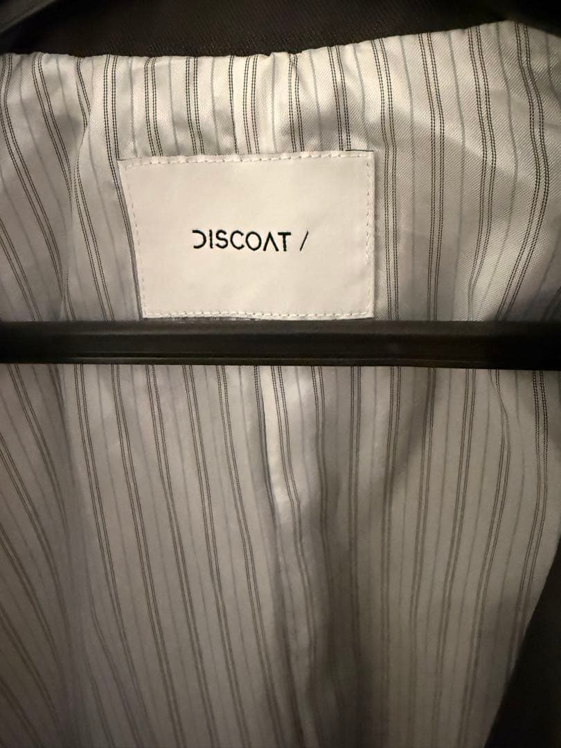 新品未使用タグなし【Discoat】Wブレストオーバージャケット　ダークグレー
