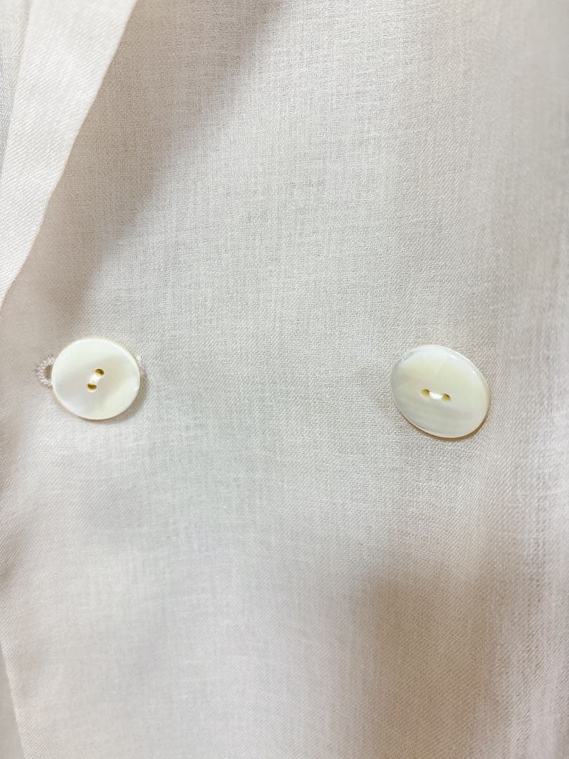 新品⭐︎ラウンジドレス　リネンライクシアージャケット アイボリー