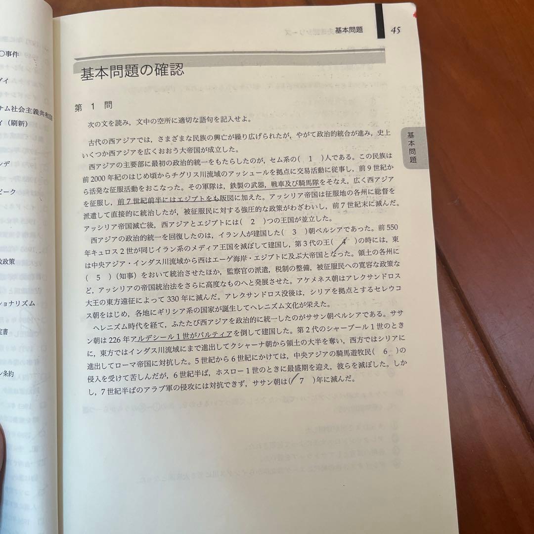鉄緑会　入試世界史確認シリーズ 3年生