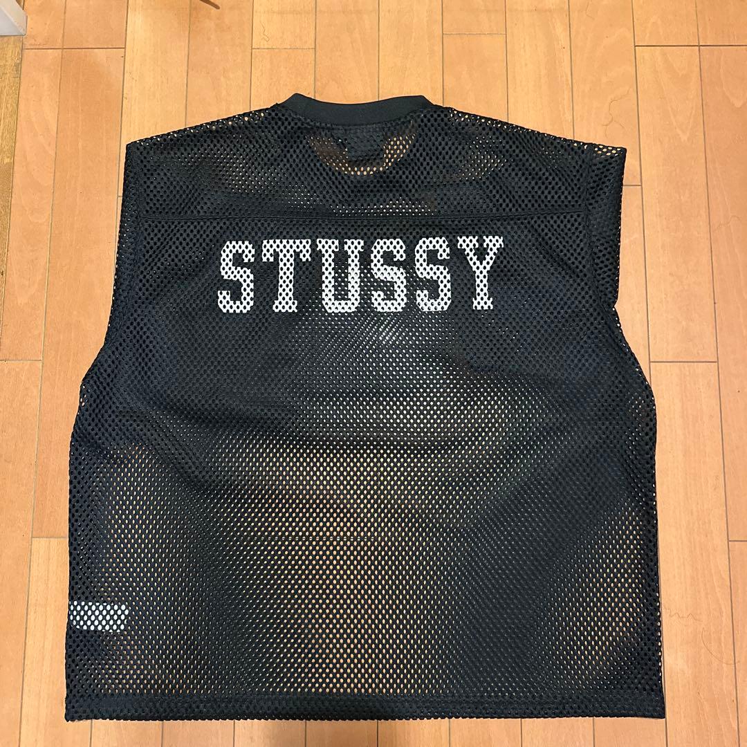 STUSSY TEAM JERSEY 80/BLACK Mサイズ 短丈