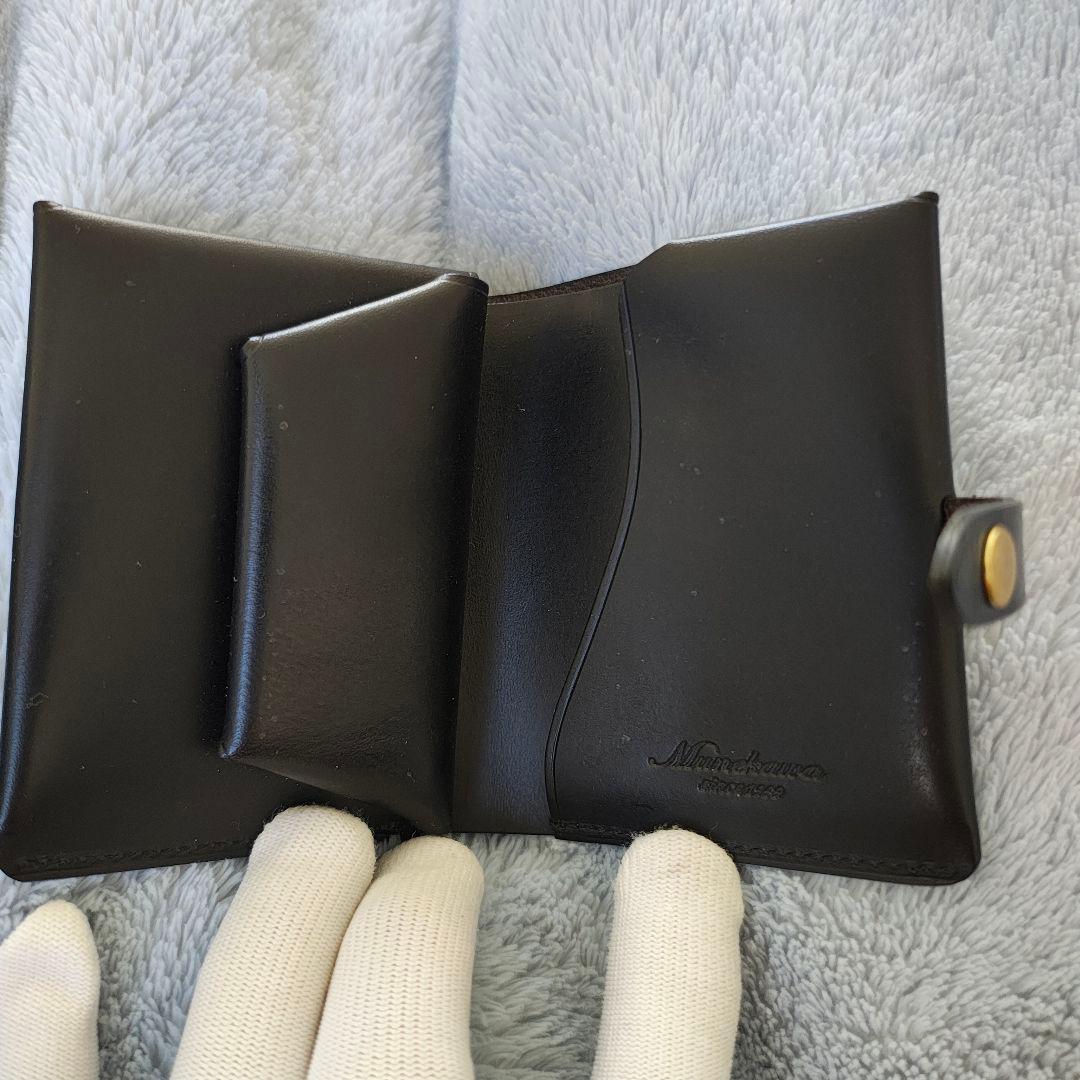 新品同様二つ折りミニ財布“Enfold Coin”ブラックコンパクト財布