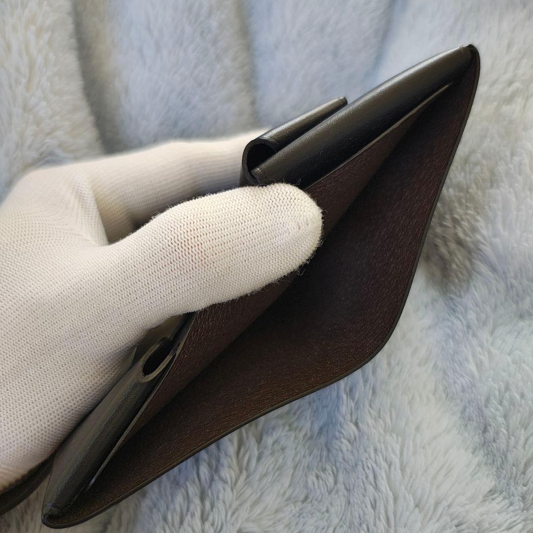 新品同様二つ折りミニ財布“Enfold Coin”ブラックコンパクト財布