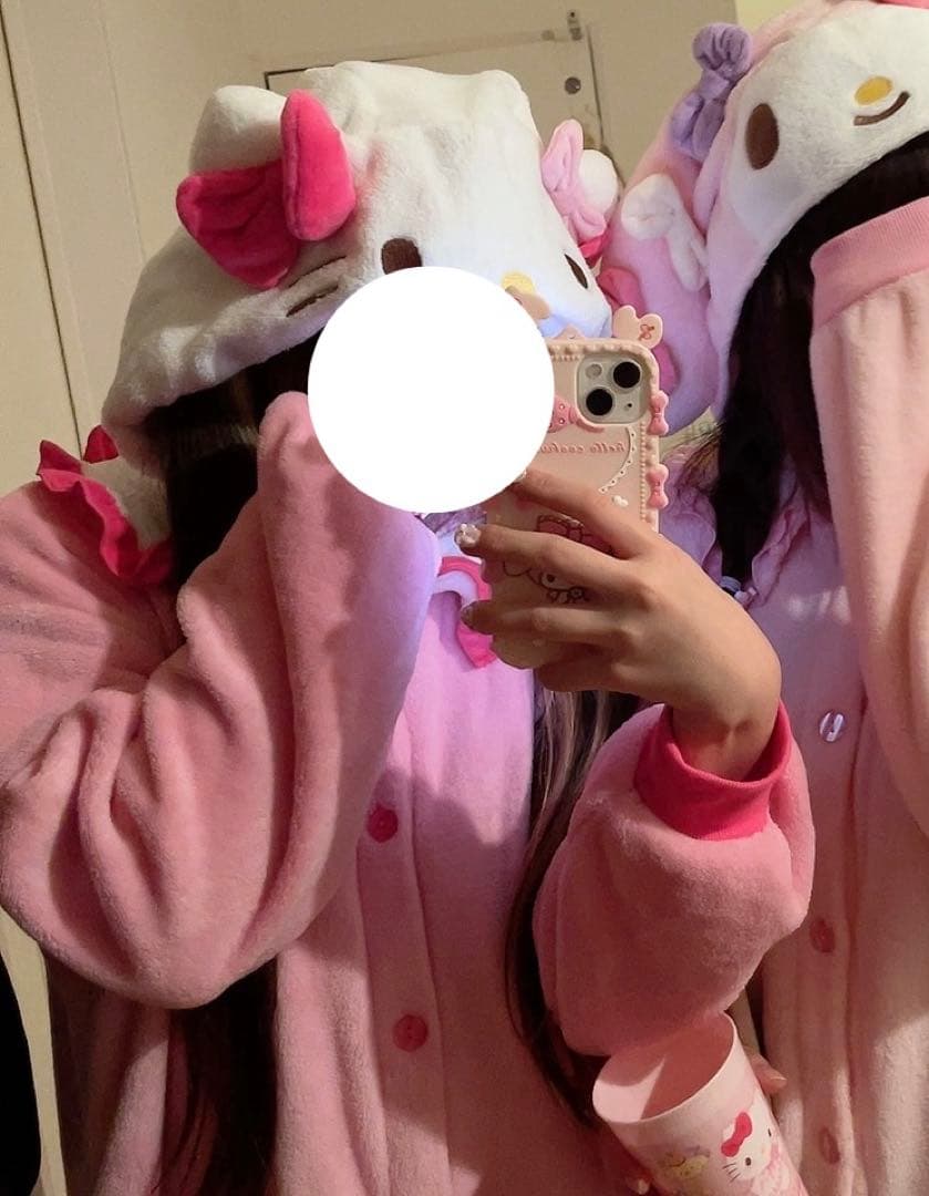 キティちゃん 着ぐるみパジャマ リボン ドンキ