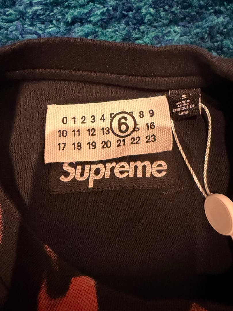 supreme mm6 24ss コラボ Liquid Blue Tシャツ