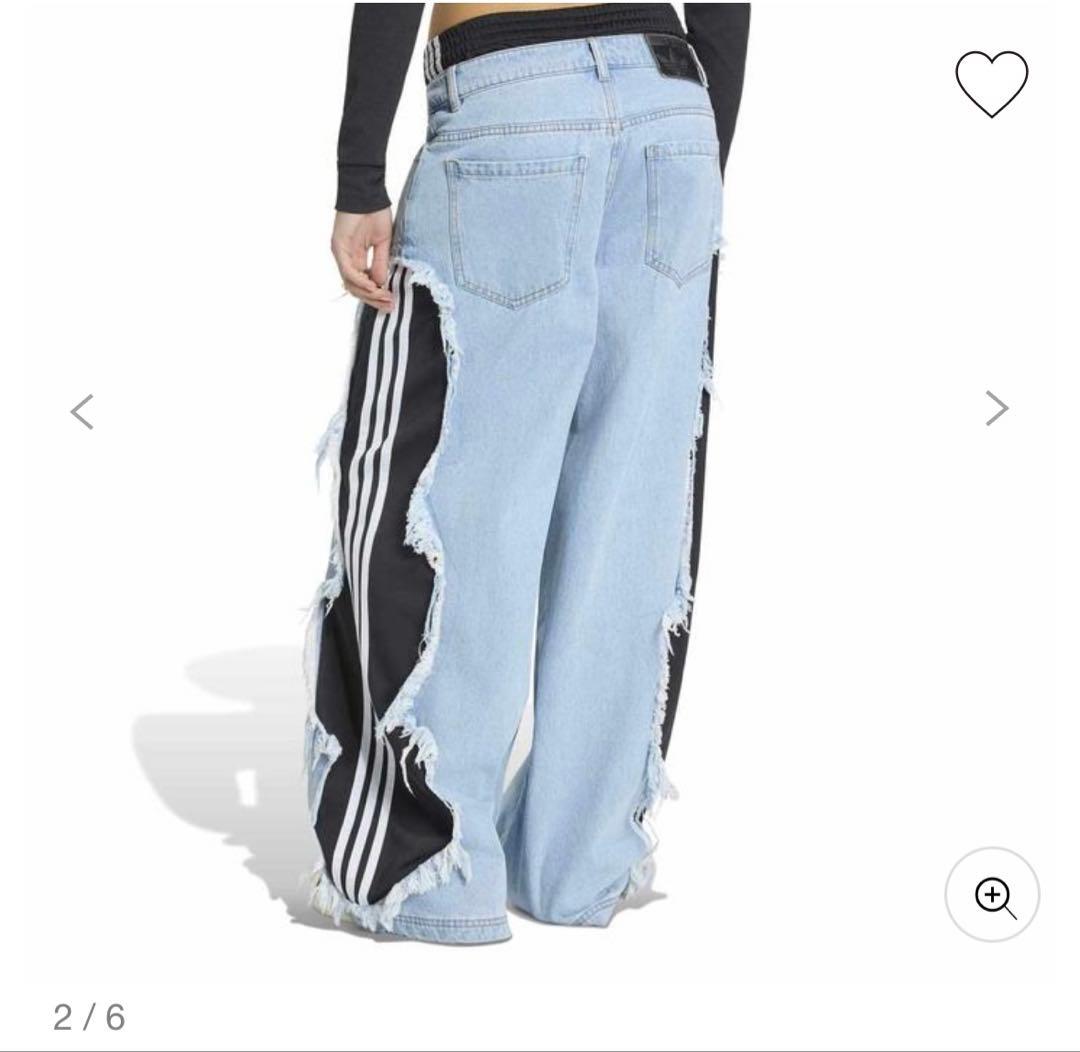 adidas ロングパンツ ライトブルー