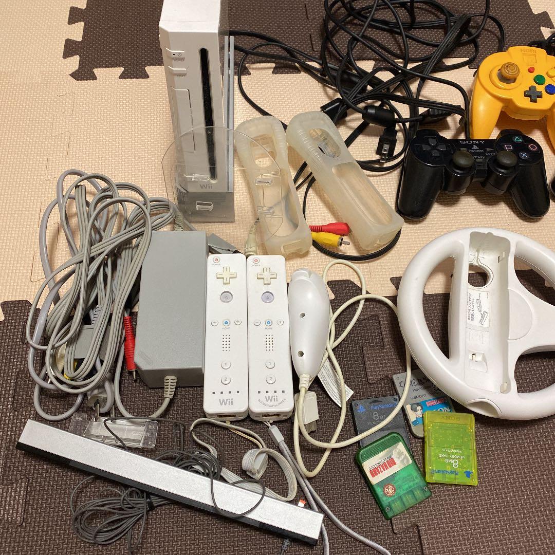 Nintendo Wii RVL-S-WDとプレステ2ゲームまとめ売り