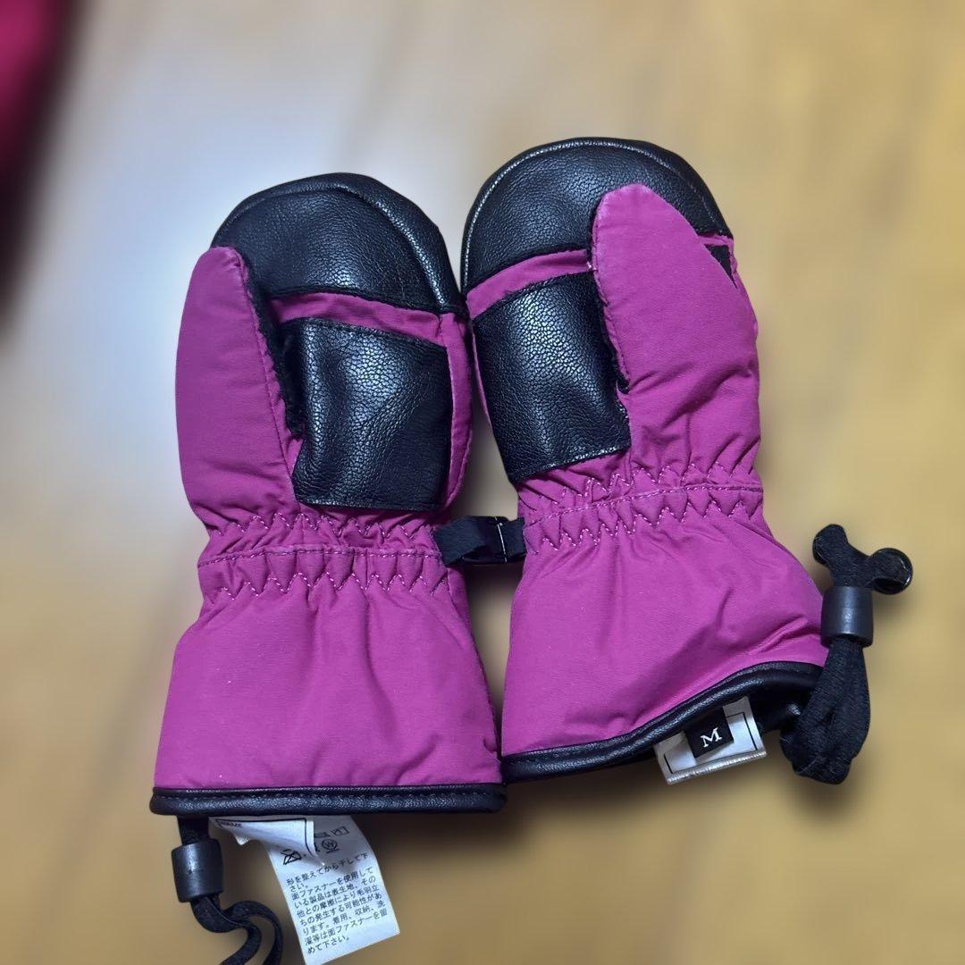 mont-bell 子ども用スキーウェア ピンク　90サイズ　ノースフェイス手袋
