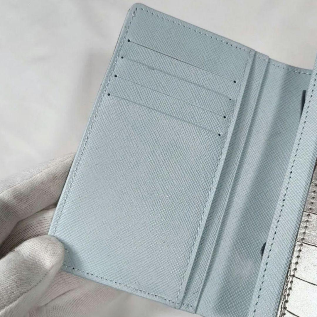現行❗️未使用品✨️　A.D.M.J.　クロコ型押しパース　折り財布　シルバー