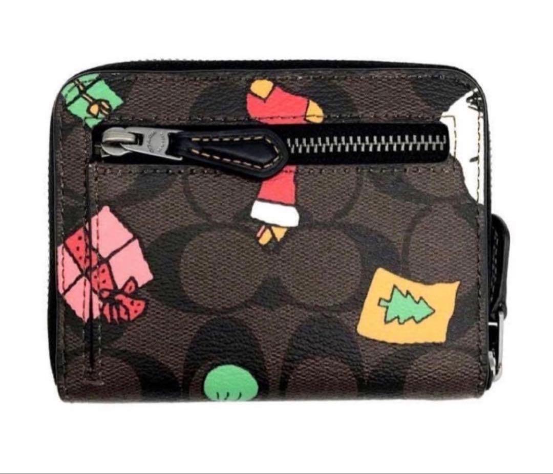 COACHコーチ×スヌーピーシグネチャーコンパクトウォレット