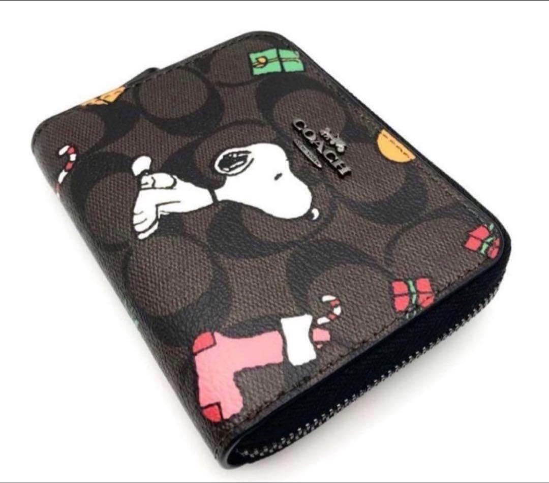 COACHコーチ×スヌーピーシグネチャーコンパクトウォレット