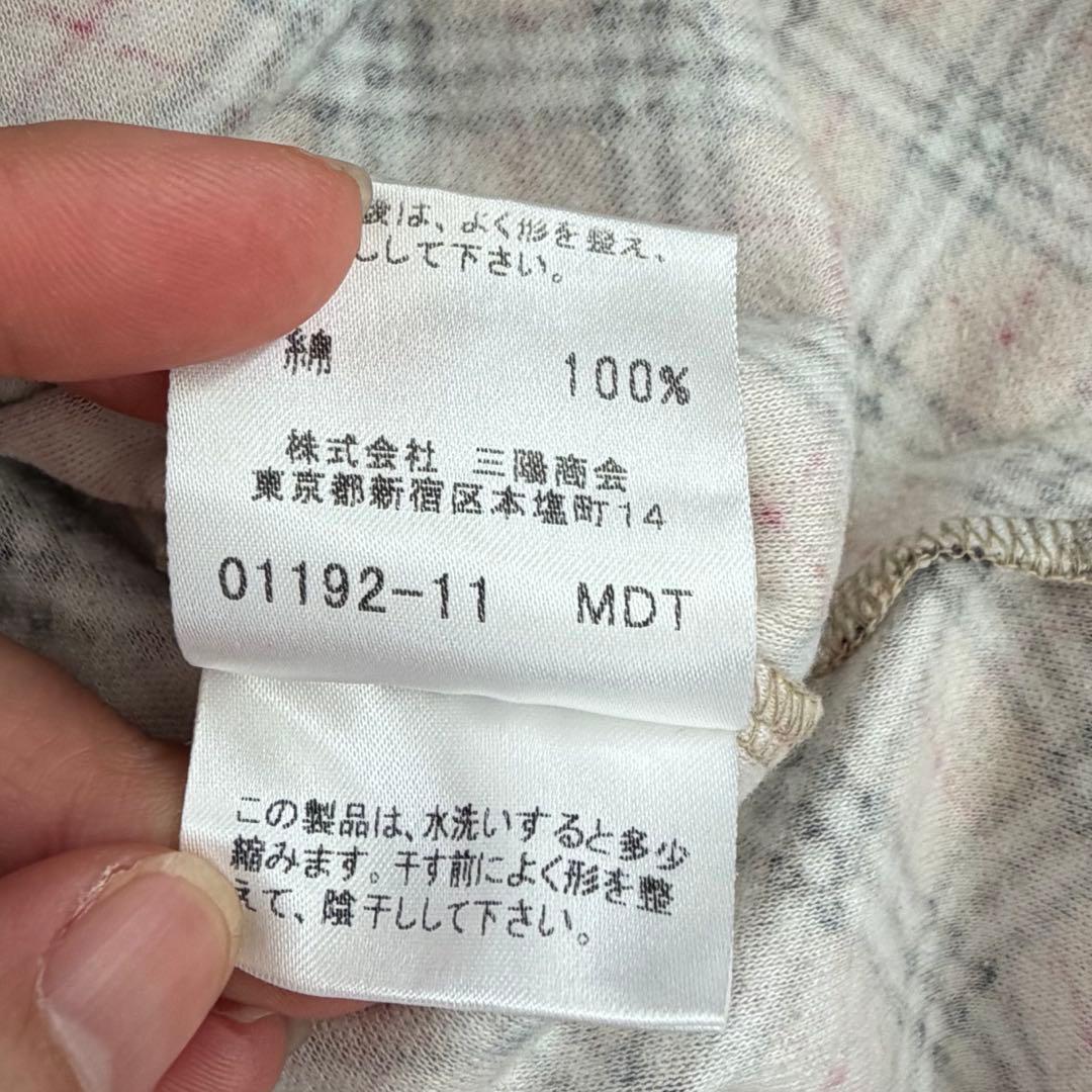 Y2K バーバリーブルーレーベル ノバチェック Tシャツ リンガー M