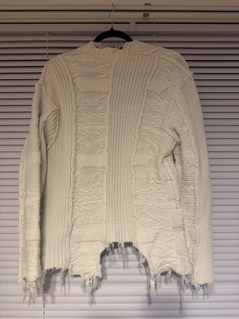 トップス PERVERZE Wave stripe crash knit