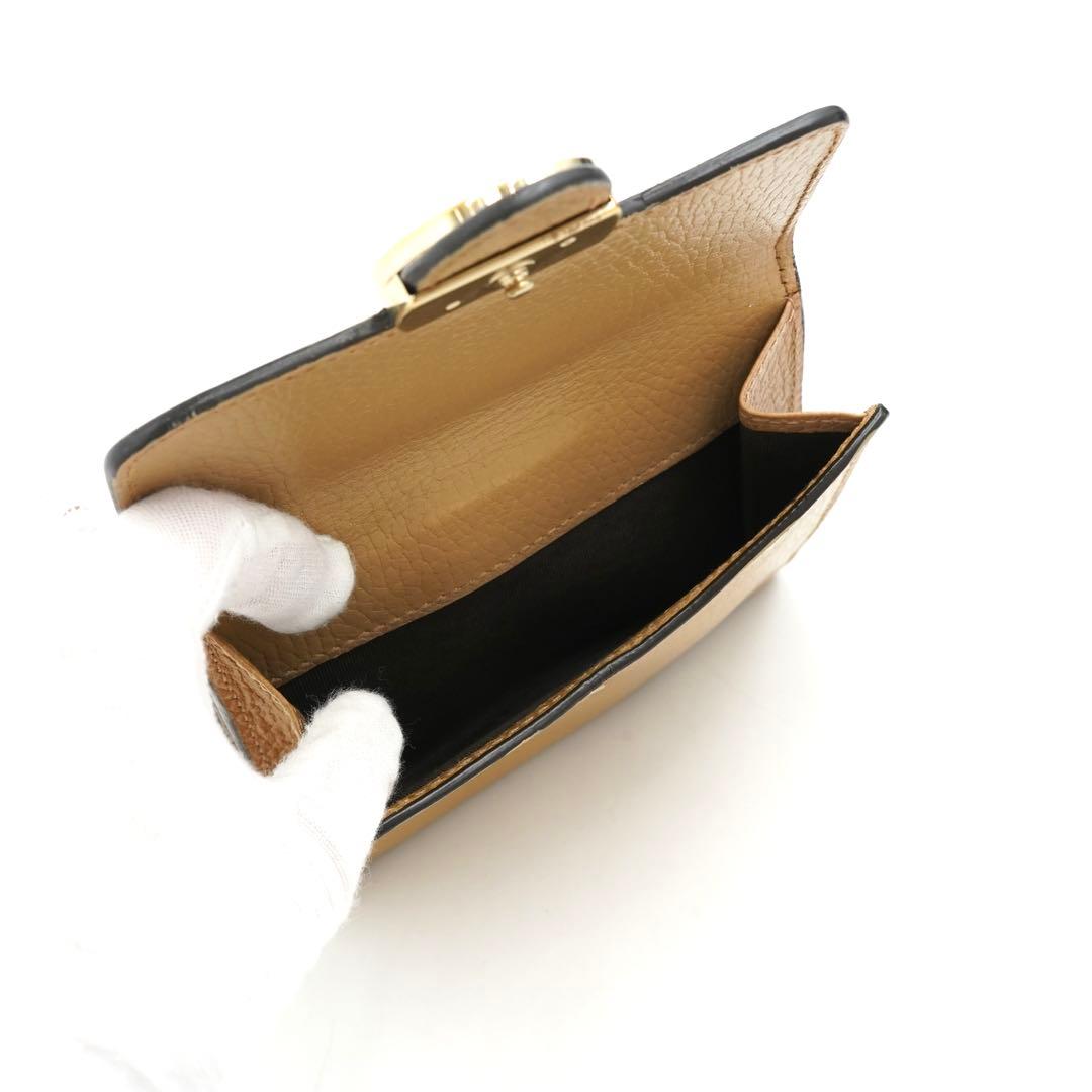 ✨未使用に近い✨　GUCCI ミニ財布　インターロッキング　二つ折り　GGロゴ