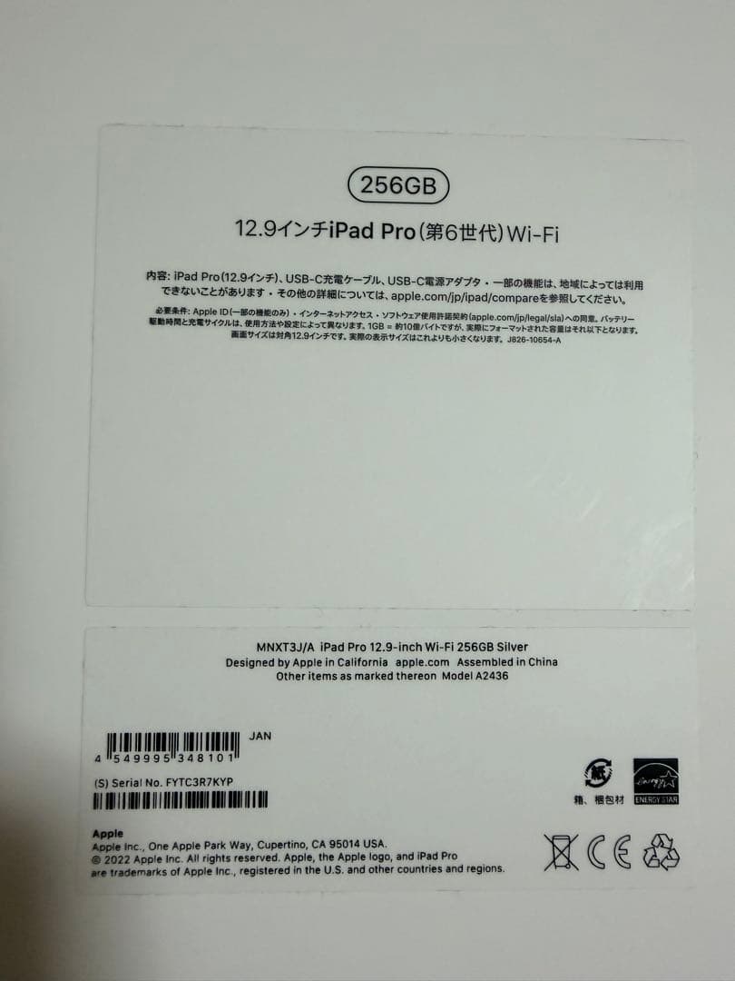 iPad Pro 12.9 第6世代256GB