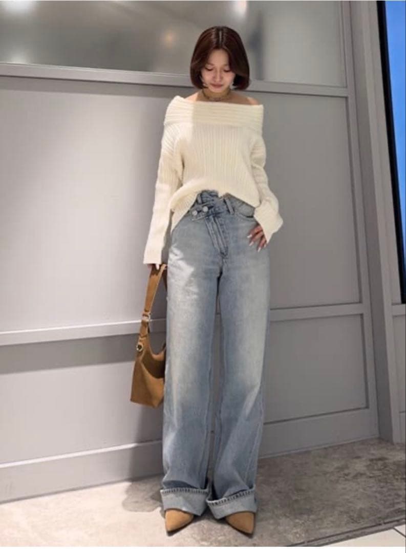 moussy CROSS WAIST WIDE ストレート サイズ1