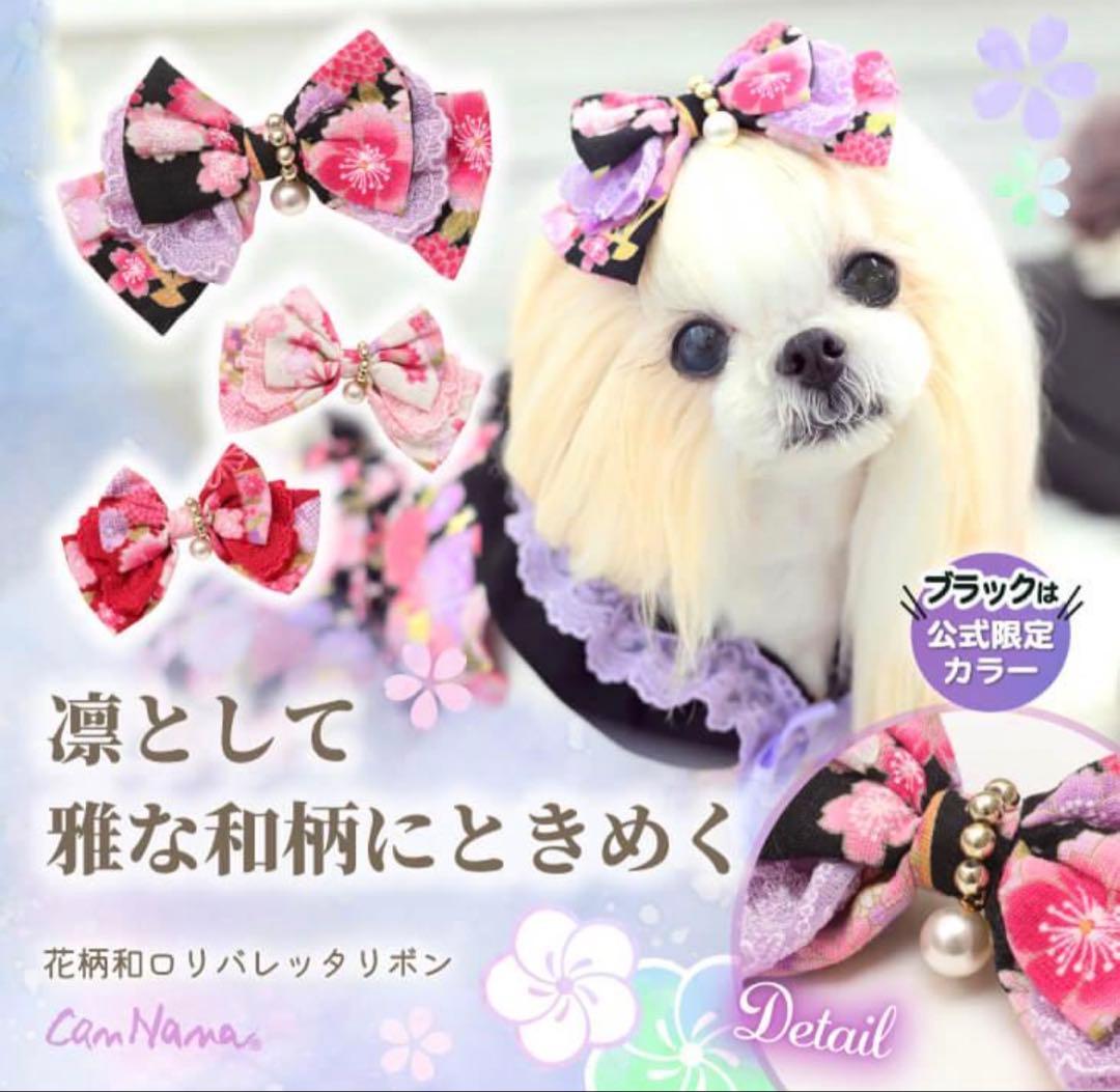 きゃんナナ　花柄和ロりワンピー+バレッタ　新品　SM ピンク