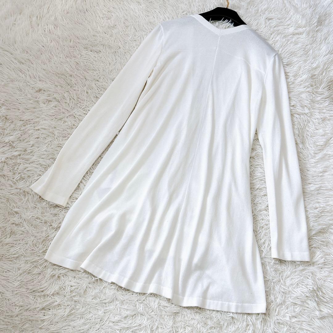 極美品✨FOXEYフォクシー フェアリーテイルカーディガン ロゴプレート 白 L