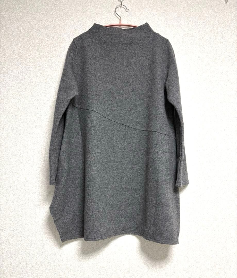 新品タグ付CRESCENT HALF-NOTE アシンメトリーチュニック グレー