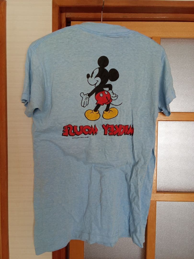 ミッキーマウス Tシャツ ライトブルー