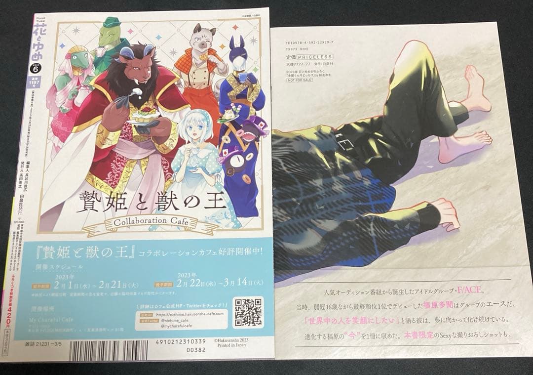 雑誌 花とゆめ6号 多聞くん今どっち⁉︎ 福原多聞 1st写真集 ふろく