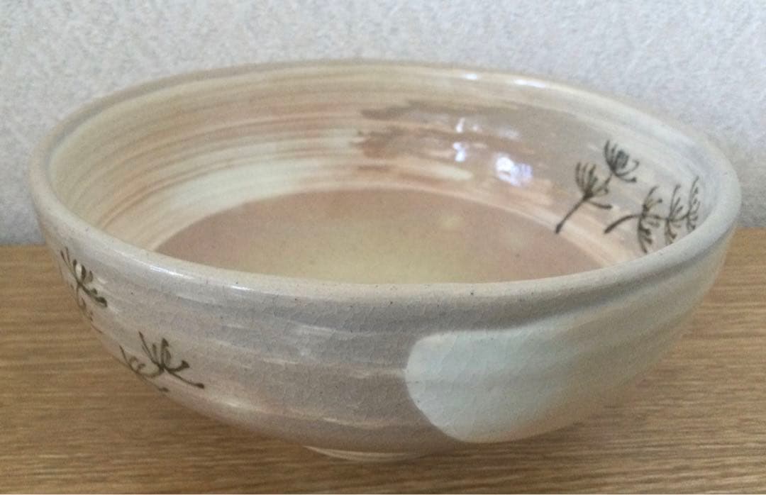 朝日窯　水草　平茶碗