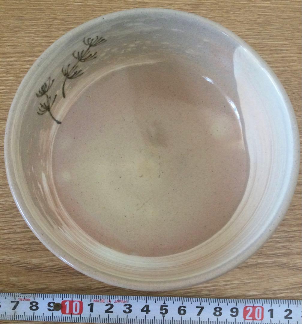 朝日窯　水草　平茶碗
