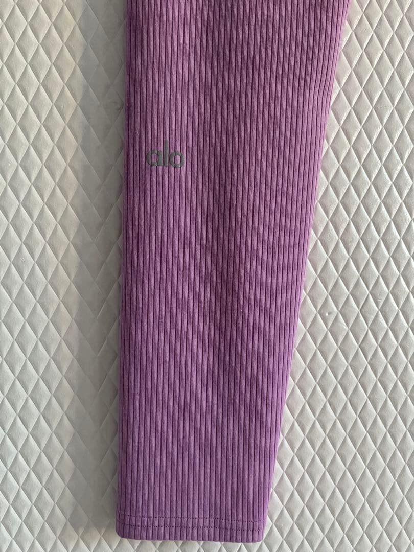 Alo Yoga シームレス ハイウエスト リブレギンス ラベンダー XS