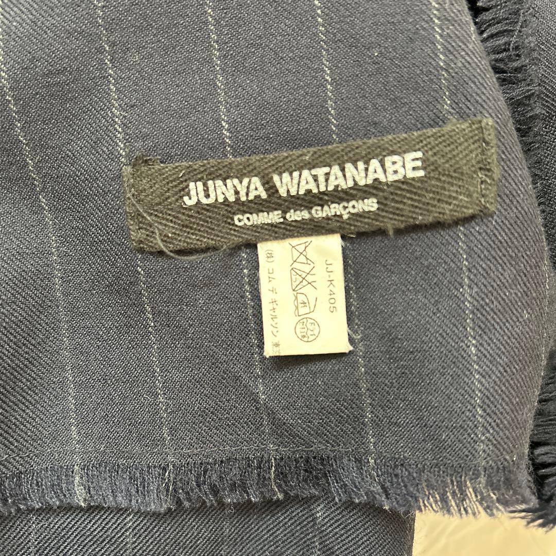 JUNYA WATANABE コムデギャルソン　ネイビー ストライプ ストール