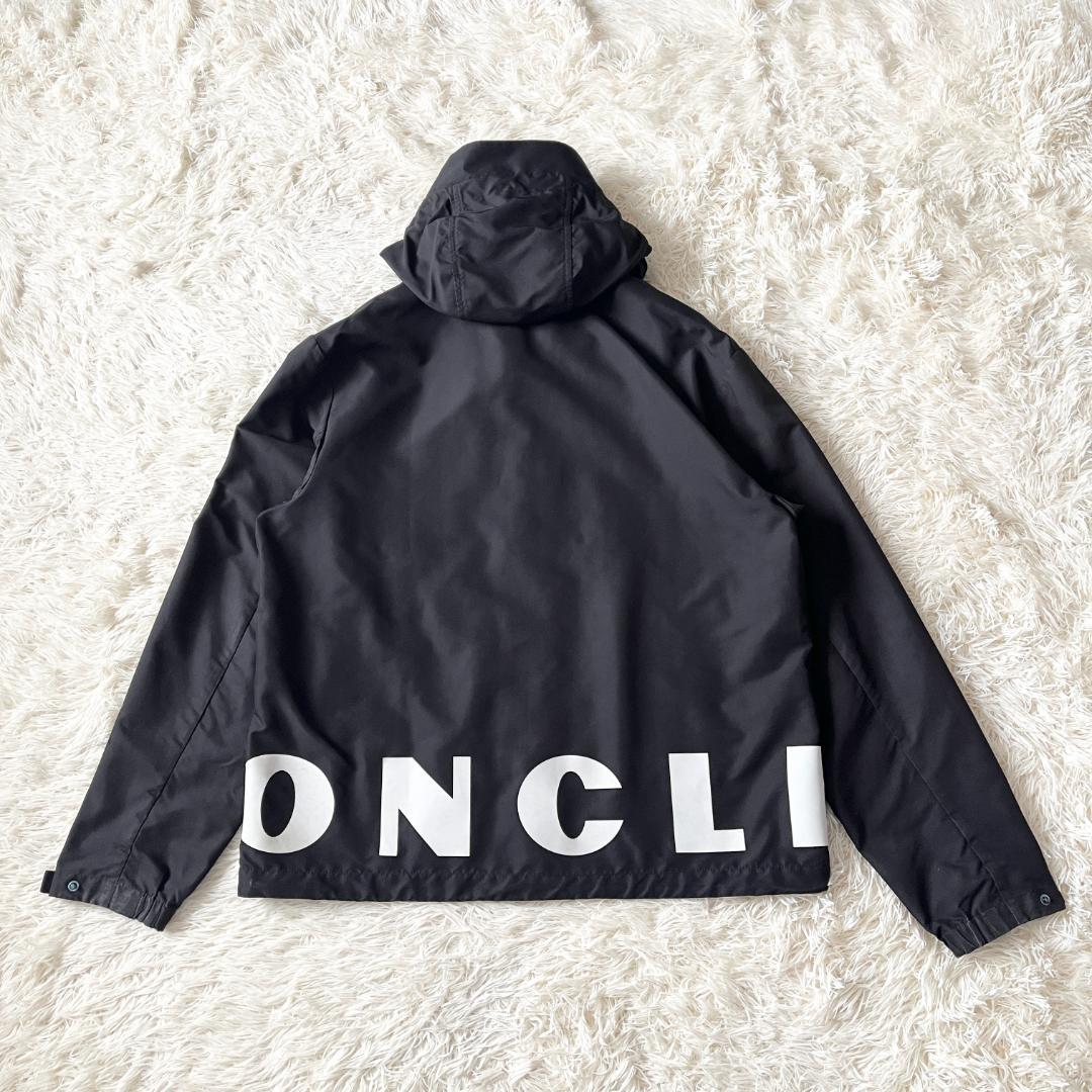XXL★モンクレール ミトス ビッグロゴ ジップアップパーカー 黒 size5
